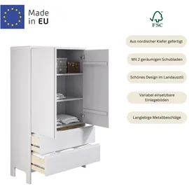 OTTO home Wäscheschrank Luven 98 x 137 x 34 cm Weiß