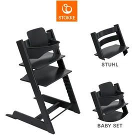 Stokke Set Tripp Trapp® Schwarz mit Baby Set, Schwarz