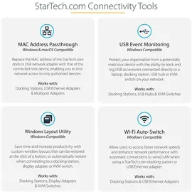 Startech USB-C Multiport Adapter - USB Hub, Schwarz