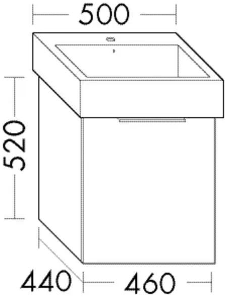 Burgbad Waschtischunterschrank Sys30 PG1 Aqua 520x460x450 Eisblau Matt, WVYS046F5663 WVYS046F5663