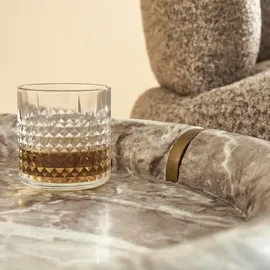 SIGNATURE Couchtisch Beige Marmor/Metall 60 x 40 x 60 cm