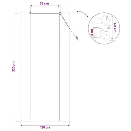 vidaXL Rollo Natur 120 x 220 cm Bambus/braun