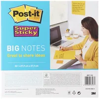Post-it Super Sticky Big Notes Jumbo-Haftnotizen extrastark BN11-EU gelb, 1 Block