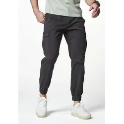 Cargohose AUTHENTIC LE JOGGER, Herren, Gr. 32, N-Gr, schwarz, Web, Obermaterial: 97% Baumwolle, 3% Elasthan, unifarben, casual, regular fit lang, Hosen, mit normaler Bundhöhe aus elastischer Baumwoll-Qualität