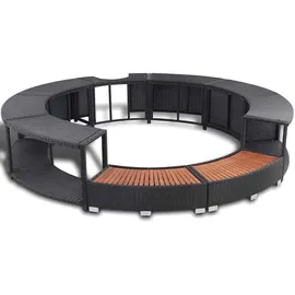 vidaXL Whirlpool-Umrandung Ø 283 cm schwarz
