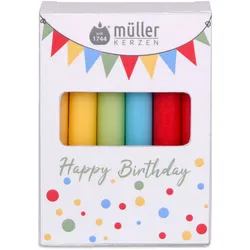 12 Geburtstagskerzen, bunt 100/13 mm (1 Pack)