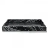 Mette Ditmer Deko Tablett Marble black/grey 40 cm L