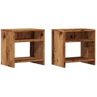 VidaXL Nachttische 2 Stk. Altholz-Optik 40x30x40 cm Holzwerkstoff