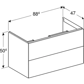Geberit ONE 88,8x50,4x47cm, greige/lackiert m, 2 L