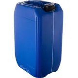 Kanister 25 Liter - blau mit Sichtstreifen - handlich stapelbar - UN geprüft - für Wasser und gefährliche Flüssigkeiten - inklusive Kappe - total entleeren nr.128