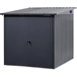 Floraworld Fahrradgarage für 3 Fahrräder anthrazit 164 x 204 x 145/163 cm