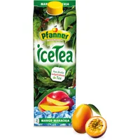 Pfanner IceTea Mango-Maracuja – Direkt aufgebrühte Schwarzteesorten mit Mango- und Maracujasaft (1 x 2 l)