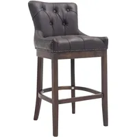 CLP Barhocker Lakewood Echtleder, Antik-dunkel braun
