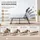 BigDean Sonnenliege 193 x 59 x 45 cm Grau
