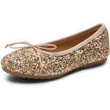 Bisgaard Lucy Ballet Flat, Gold Glitter, 32 EU