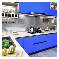 VidaXL Selbstklebende Möbelfolie Hochglanz-Blau 500x90 cm PVC