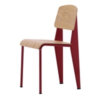 Vitra - Prouvé Standard Stuhl, Eiche natur / Japanese Red (Filzgleiter)