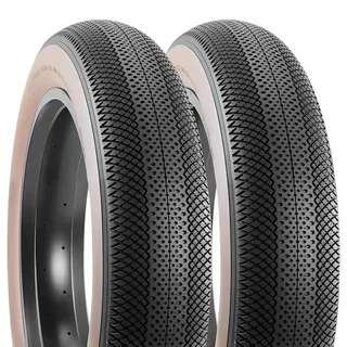 MEGHNA 20x4.0 Zoll Fahrradreifen-Breitreifen für Fatbikes,E-Bikes und Strand Cruiser–Retro Design in Schwarz mit Brauner Flanke
