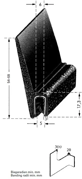 Dichtprofil 'lange Lippe' 461E896/E895