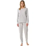 Damen Casual Essentials Pyjamaset Silbergrau-Mel _181746 38