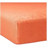 Traumschlaf Spannbettlaken Frottee 140 x 200 - 160 x 200 cm orange