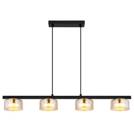 GLOBO Higgins 1-flg. LED fest integriert 110 cm orange/schwarz