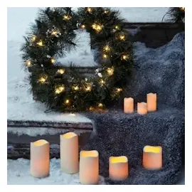 StarTrading LED flackernde Stumpenkerze Paul