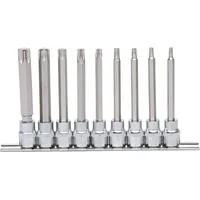 KS Tools 3/8" CHROMEplus Bit-Stecknuss-Satz TX, lang, 9-teilig T20-T60