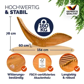 vidaXL Sonnenliege 149 x 60 x 86 cm braun 2 St.