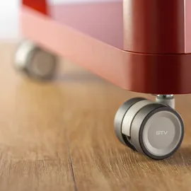 MS Beschläge Transportrolle Grau Doppelrolle Ø 50mm Lenkrolle Anschraubplatte 4er Set Rolle