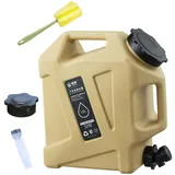 Zxpjkyu Wasserkanister Wasserträger Campingbehälter Trinkwasserbehälter Und Geruchlos mit Integriertem Hahn Zum Leichten Abfüllen für Rucksacktouren, Khaki
