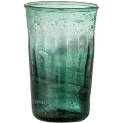Bloomingville Taja Trinkglas, Recyceltes Glas, Ø 7xH11,5 cm, türkis