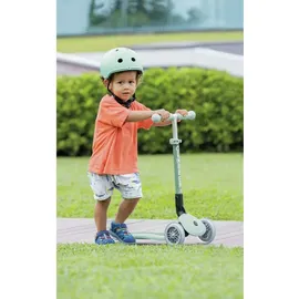 GLOBBER Junior Foldable Lights Eco 3-Wheels-Scooter, Farbe:Pistazie - Silber