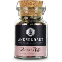 Ankerkraut Bunter Pfeffer, ganze Pfefferkörner für die Pfeffermühle, 70g im Korkenglas