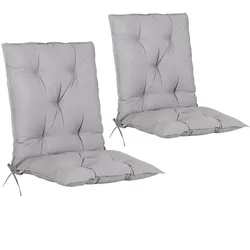 Sitzauflagen 2er-Set Grau 116x57x7cm