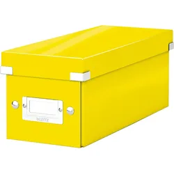 LEITZ Ablagebox Click & Store Wow CD Graukarton gelb Packung mit 6 Stück