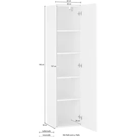 borchardt Möbel Hängevitrine TOLEDO 0 x 0 x 140 cm Weiß