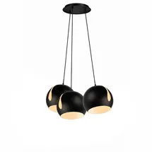 s.luce Ball 3-flg. 20 cm Rund / Schwarz