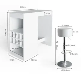 Vicco Bartisch Ross 115 x 50 cm Weiß