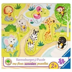 RAVENSBURGER 3687 Kinderpuzzle Unterwegs im Zoo