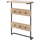 Costway Wandgarderobe mit Ablage 59,5 x 30 x 88,5 cm Braun