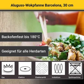 Krüger Aluguss-Wokpfanne Barcelona 30 cm