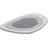 50 x 75 cm oval silbergrau