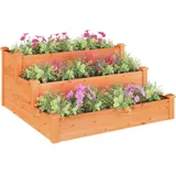 furnicato Hochbeet 120 x 120 x 56 cm Braun