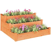 furnicato Hochbeet 120 x 120 x 56 cm Braun