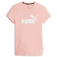 Puma Damen Kurzarm-T-Shirt Puma Ess Logo Hellrosa - L