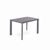 Pixel - Ausziehbarer Tisch (122/182 X 80 Cm) Aus Grauem Hartglas
