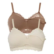 bonprix Still-BH BONPRIX, Damen, Gr. 95, Cup D, rosa (creme, mattbraun), Obermaterial: 95% Baumwolle, 5% Elasthan. Futter: 95% Baumwolle, 5% Elasthan.
