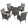 Konifera Mailand Polyrattan Garten-Essgruppe 13-tlg. grau/braun