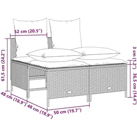 vidaXL Garten-Lounge-Set 4-tlg. braun